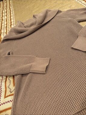 NWOT Michael Kors Camel Cowl Neck Waffle Knit Sweater, Cotton Blend, Washable, S